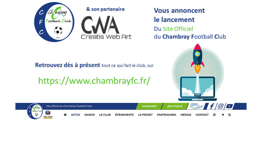 Lancement officiel du site internet du Chambray Football Club